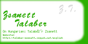 zsanett talaber business card